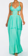 Load image into Gallery viewer, Mint green vacation cutout dress