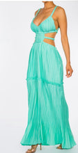 Load image into Gallery viewer, Mint green vacation cutout dress