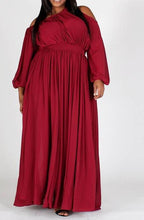 Load image into Gallery viewer, Solid, off-the-shoulder, maxi dress