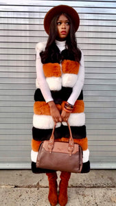 She’s a Fox! Faux fur vest coat