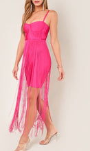 Load image into Gallery viewer, Pretty in pink tassel bandage dress