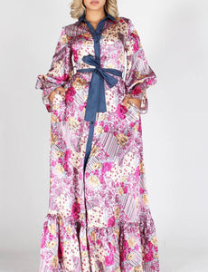 Statement floral maxi dress